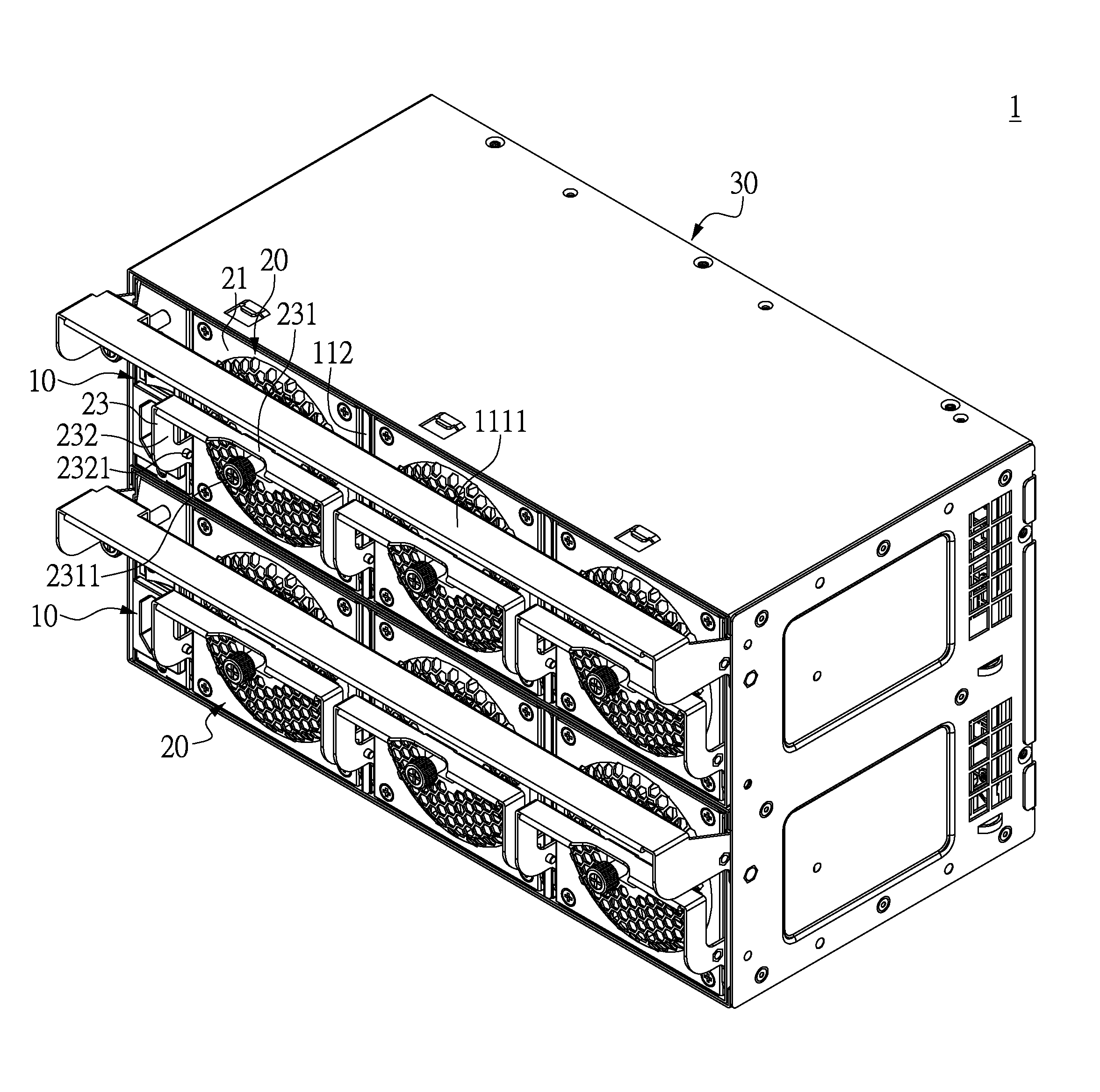 Power supply having detachable fan