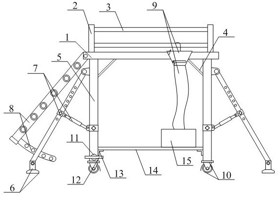 An adjustable building platform for interior decoration buildings