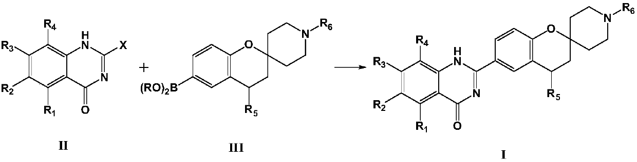 A kind of spiro compound for treating cerebral apoplexy