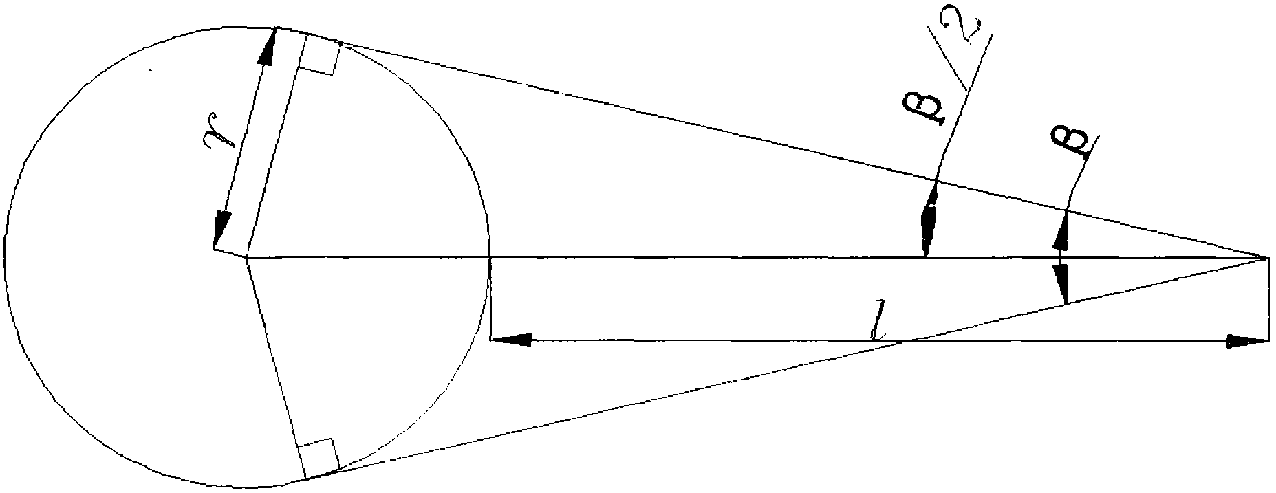 Method for measuring diameter at breast height of standing tree in fixed point angular distance mode