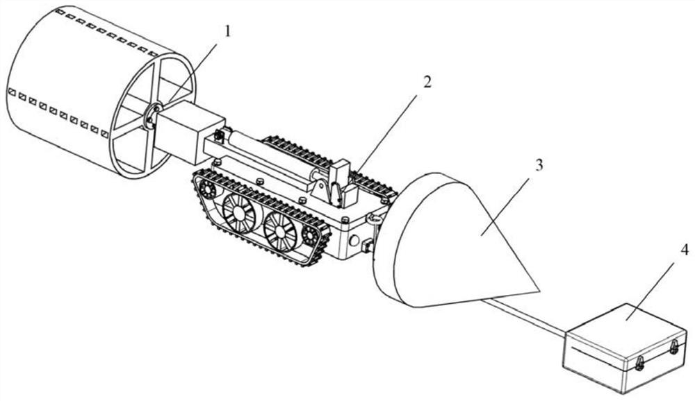 Cleaning robot for high-energy pulse shock tunnel