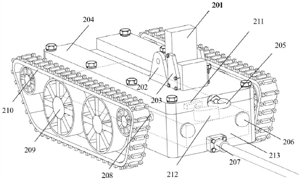 Cleaning robot for high-energy pulse shock tunnel