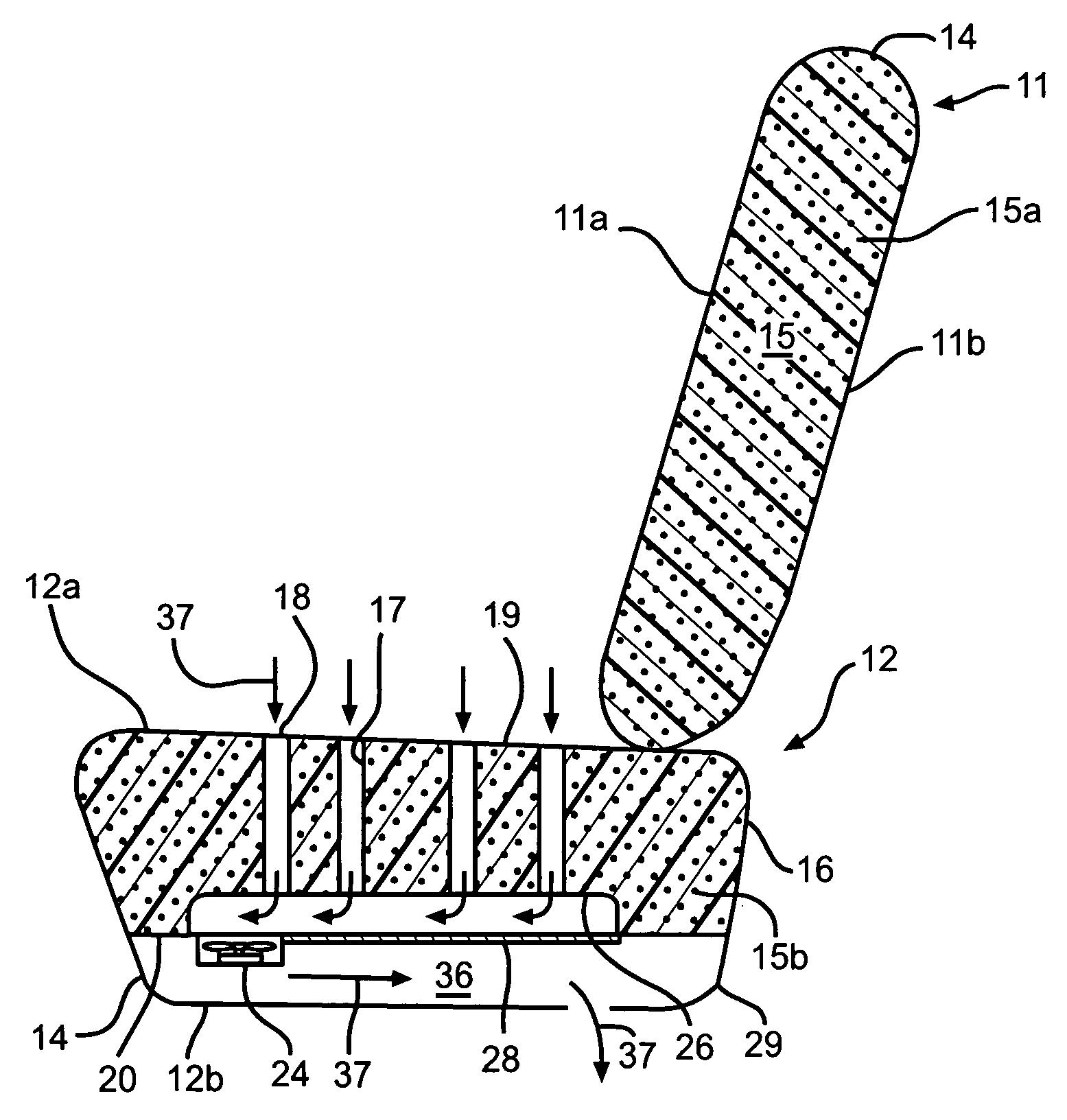 Flexible noise cover for a ventilated seat