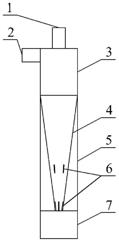 A kind of hydrocyclone with cone slit structure