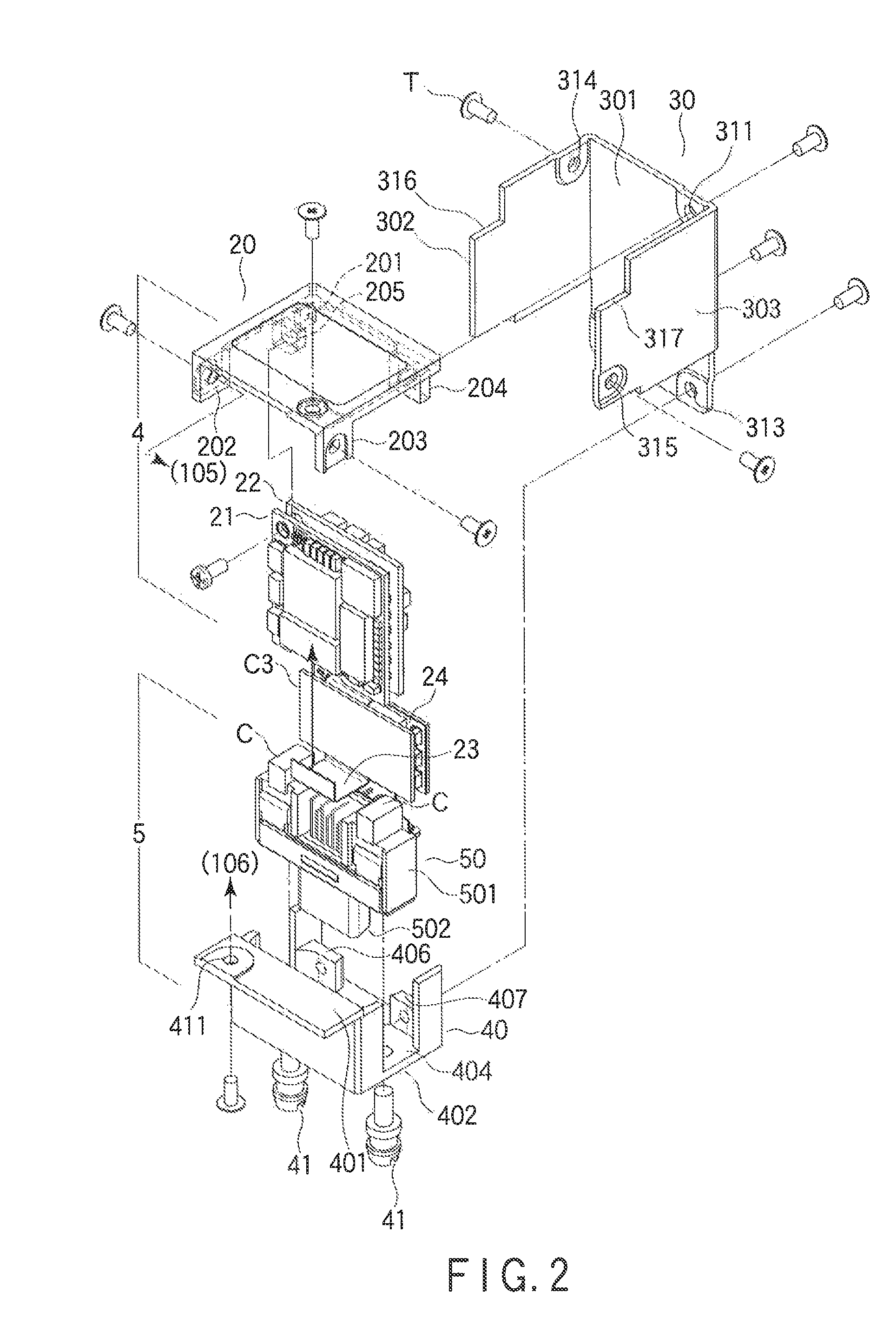 Small industrial electronic imaging camera provided with external interface cable