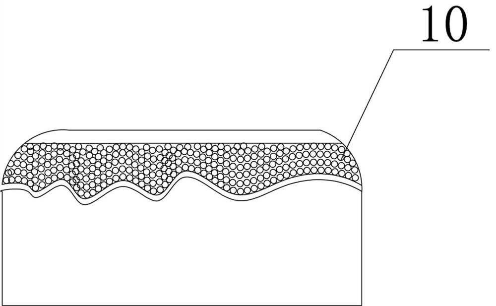 Device and method for homogenizing loading force of defective rock samples by using fluid cushion