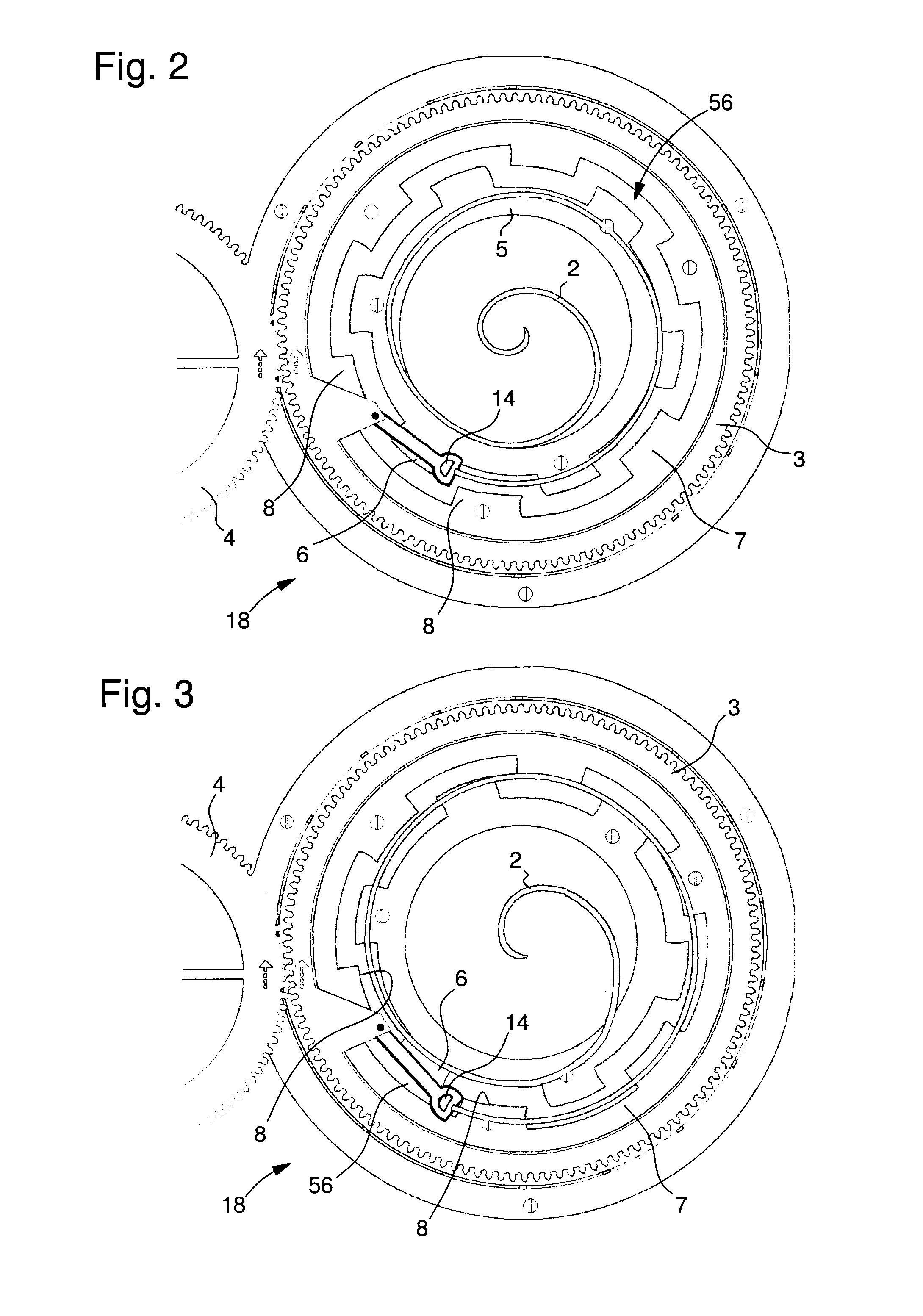 Escapement system for a sprung balance resonator