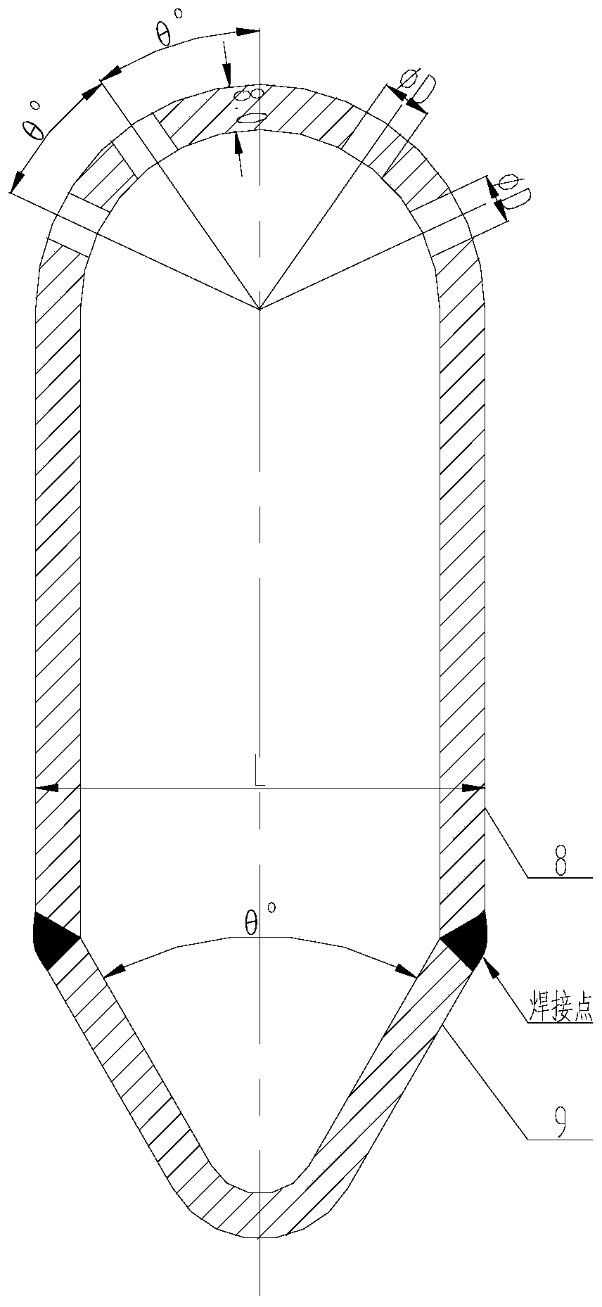 Novel low-pressure air combustion supporting torch combustor