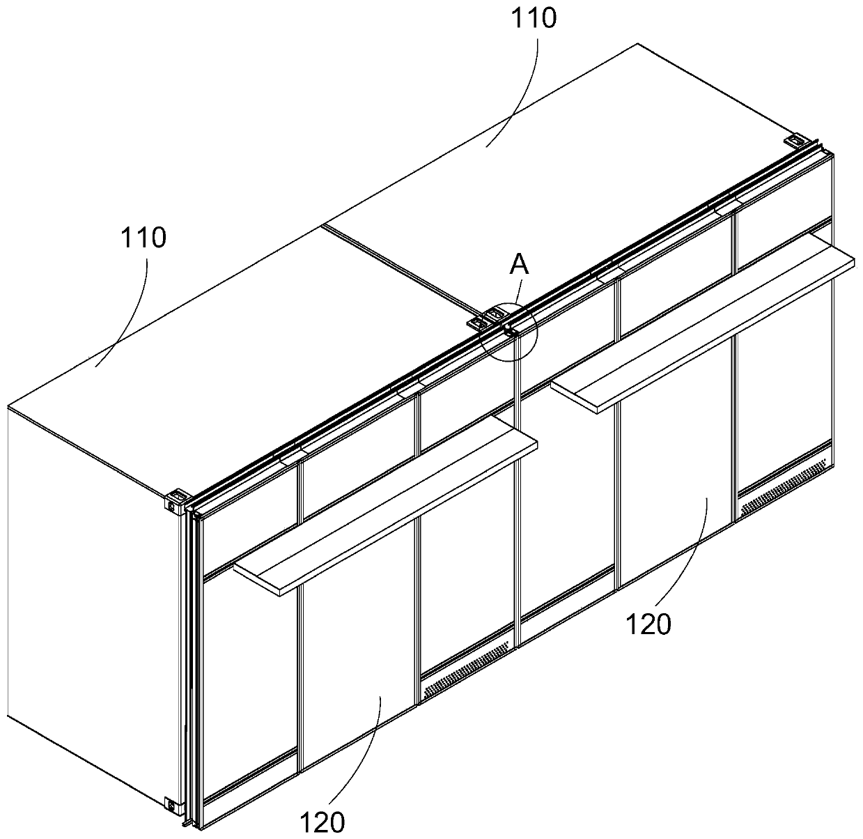 Modular curtain wall and installation method of modular curtain wall