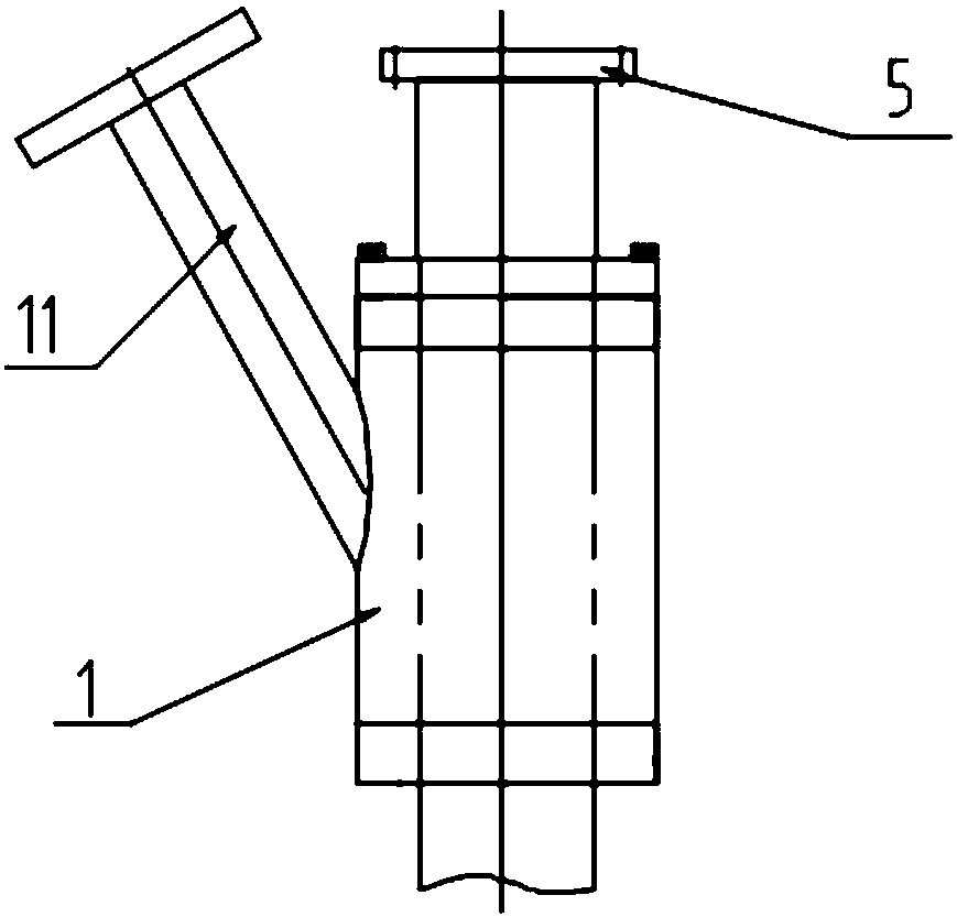 Tail gas collecting and conveying device with pneumatic clamping and joint adjusting