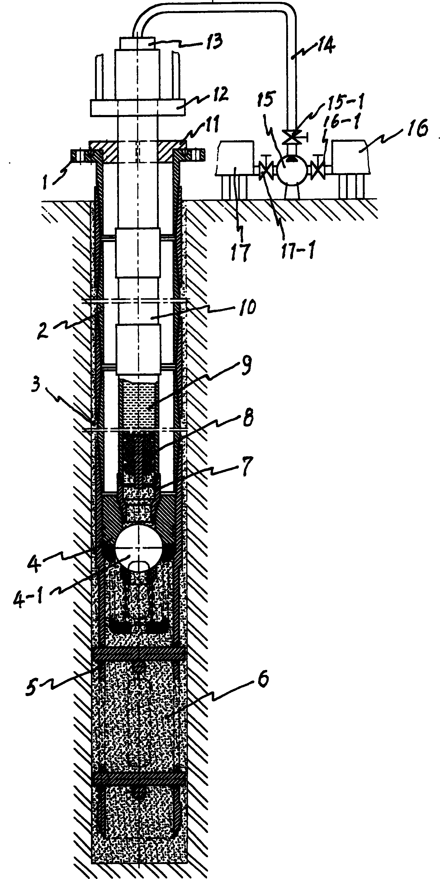 A fixation method for underground gas storage well bore