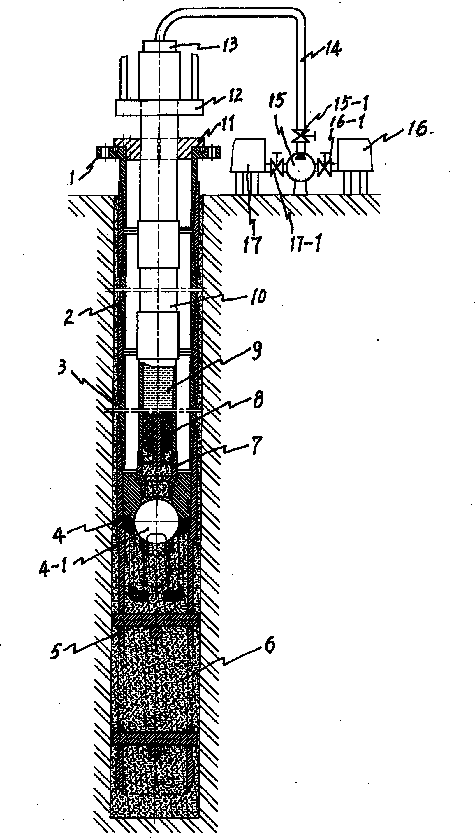 A fixation method for underground gas storage well bore