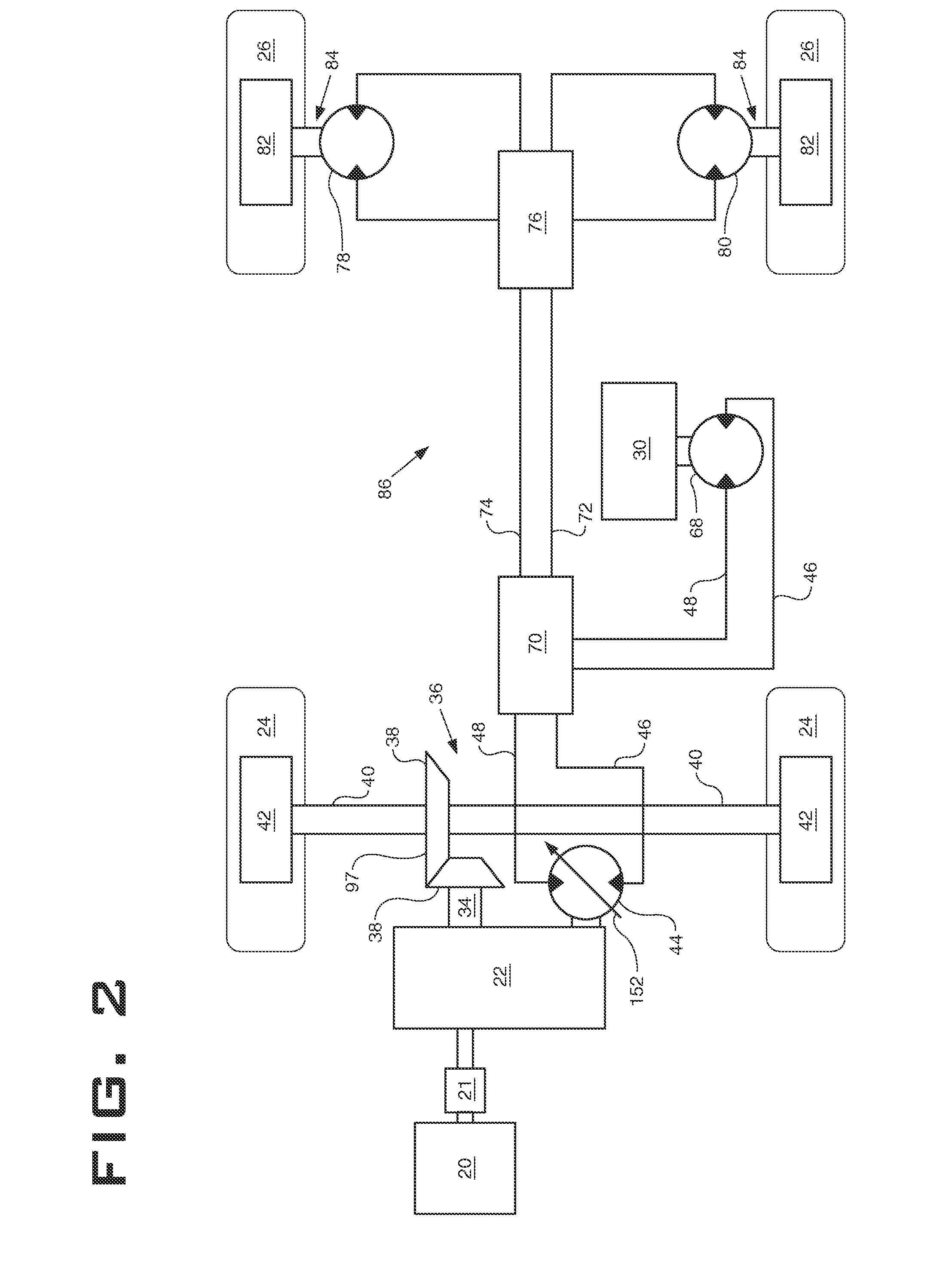 Rear wheel drive assist with articulation based speed modulation