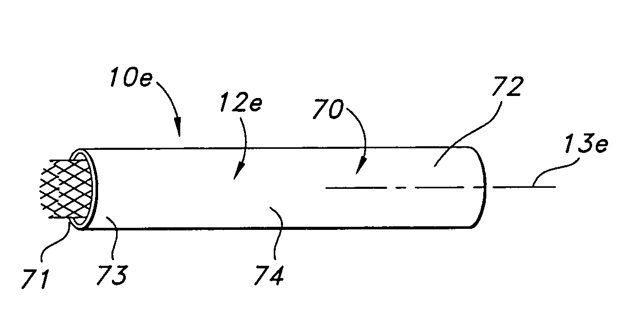 Preferentially varying-density ePTFE structure