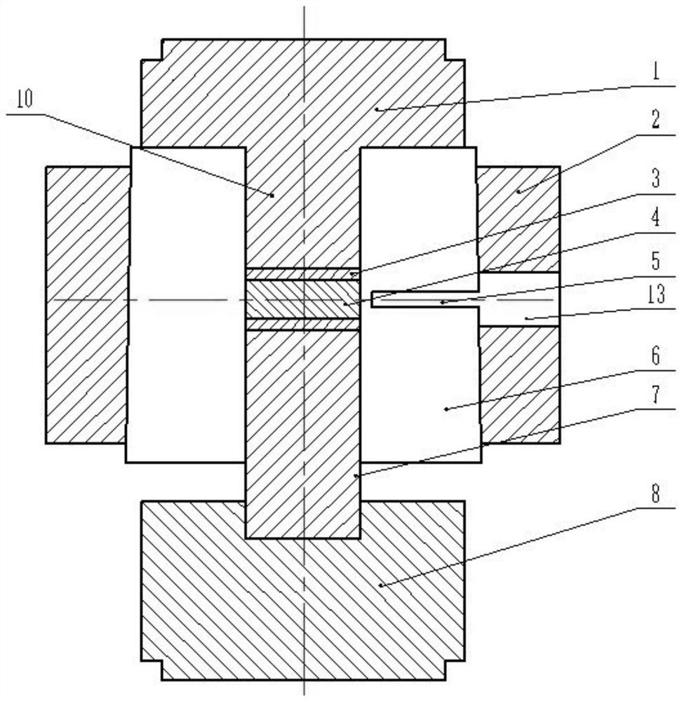 Hot pressing sintering mold and using method thereof