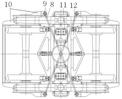 Automatic-directing bogie of railway truck and automatic-directing method