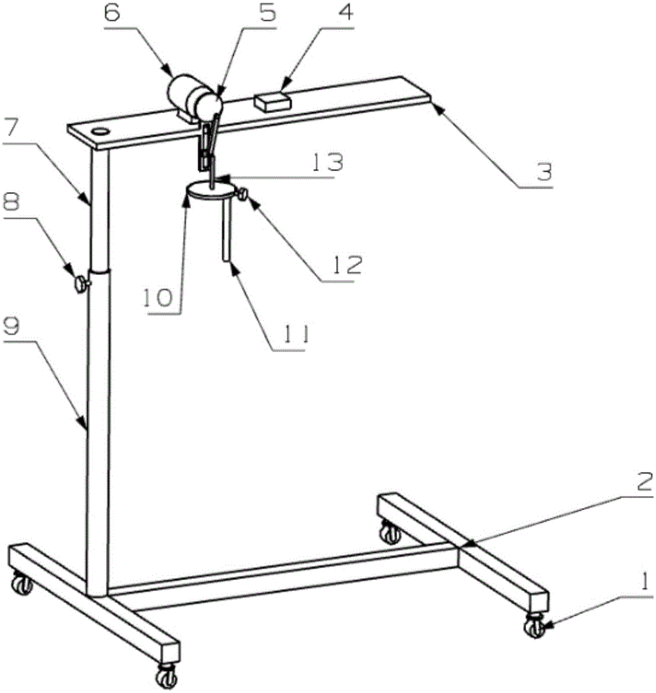 Device for electromechanically controlling vertical moving of moxa stick