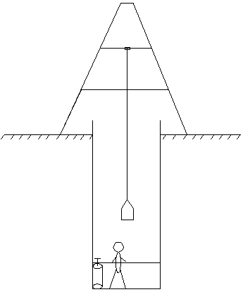 Water milling construction method for manual digging pile