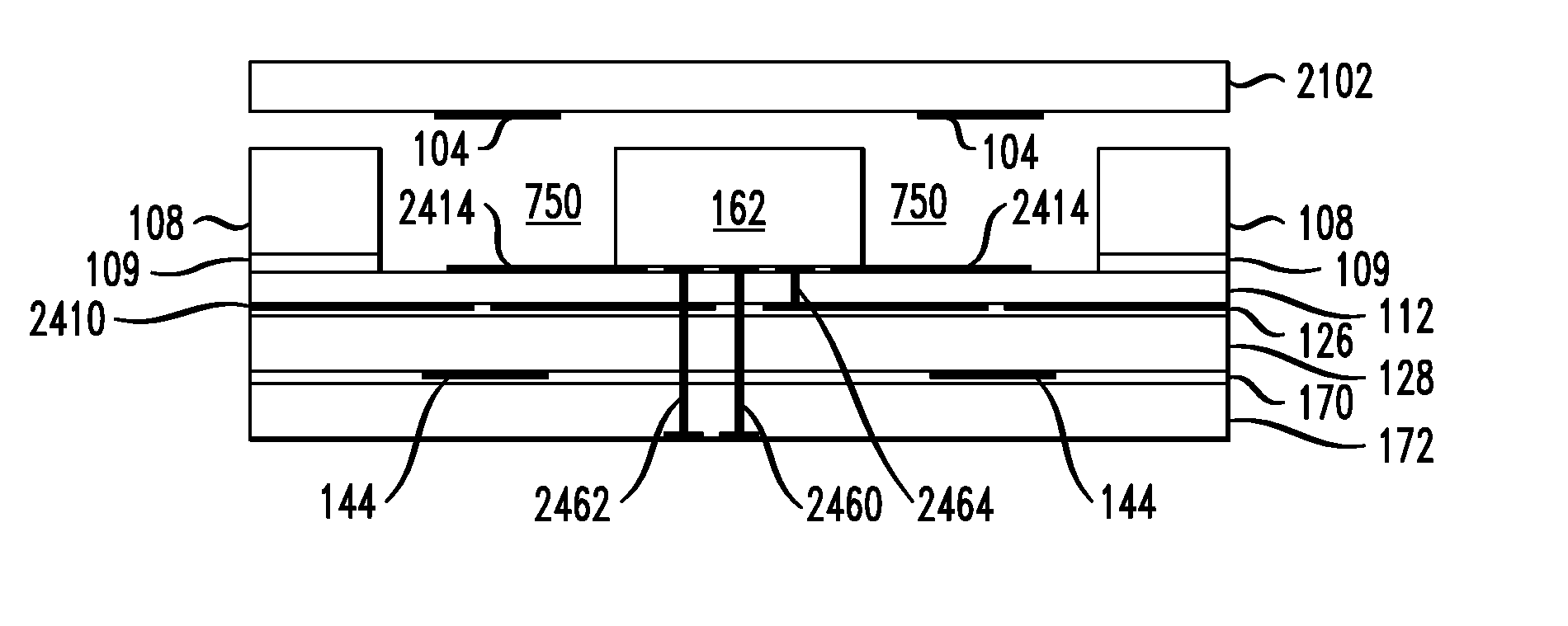 Simple radio frequency integrated circuit (RFIC) packages with integrated antennas