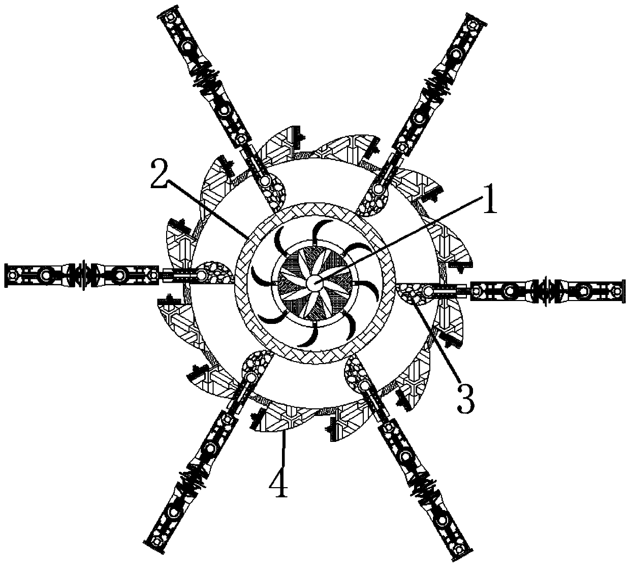 Glasses frame cleaning and spin-drying device based on centrifugal principle