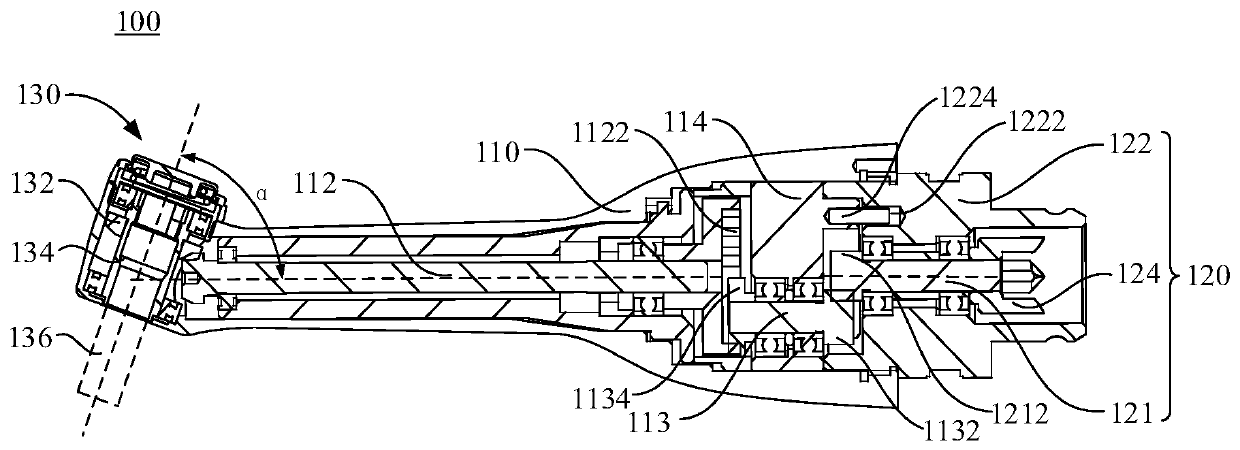 Dental contra-angle handpiece and root canal therapeutic instrument