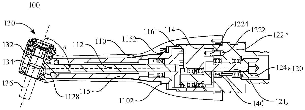 Dental contra-angle handpiece and root canal therapeutic instrument