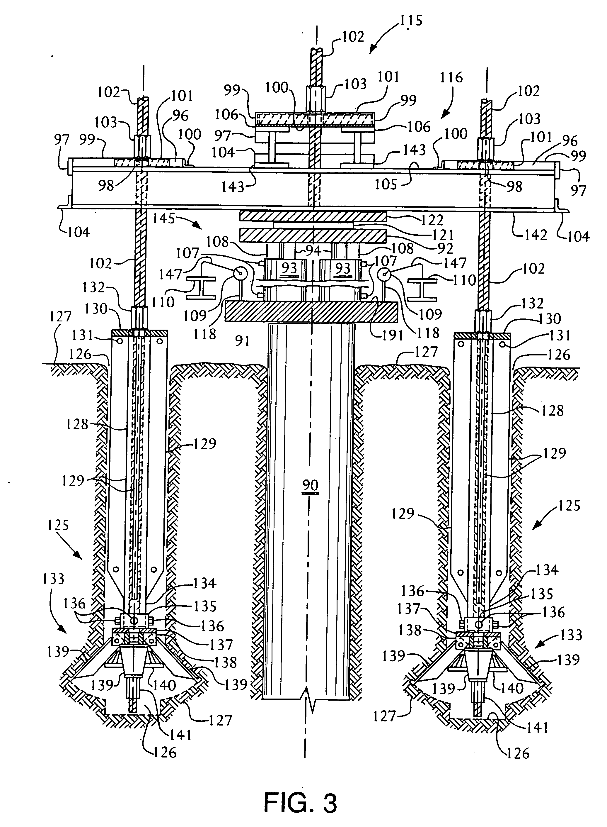 Pile testing reaction anchor apparatus and method