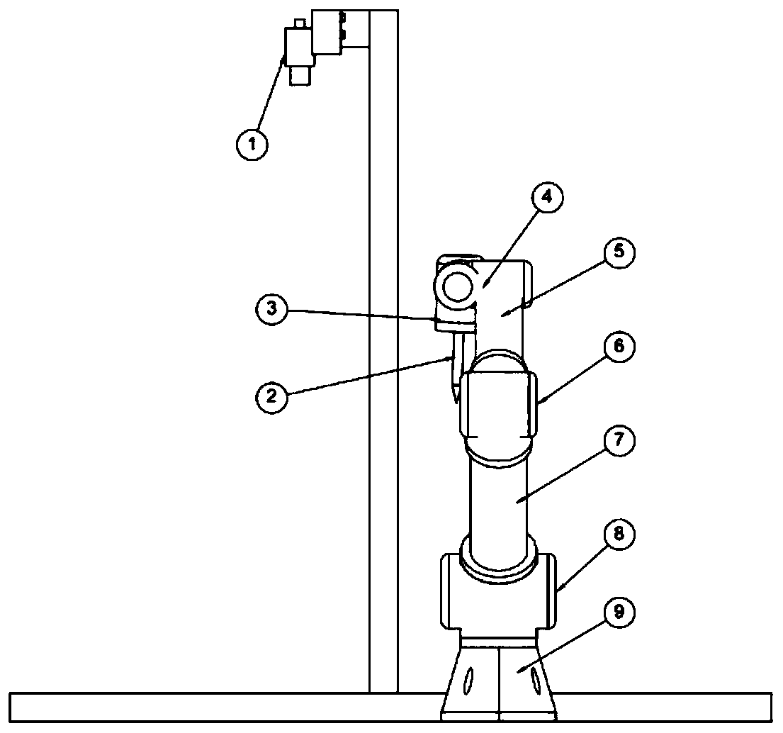 Eyebrow penciling robot system based on robot vision and control method thereof