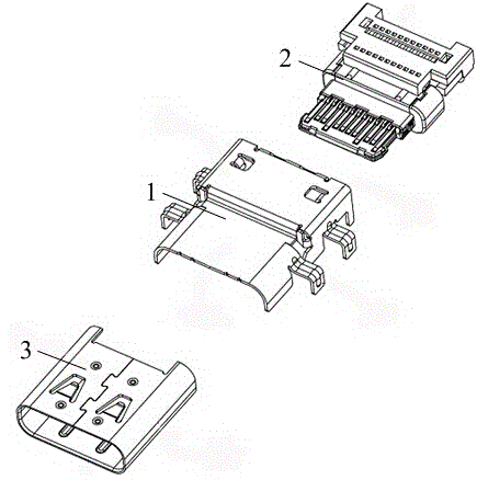 USB Type-C socket connector convenient for firm welding