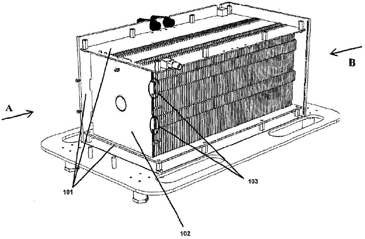 Device and method for monitoring a hadron beam