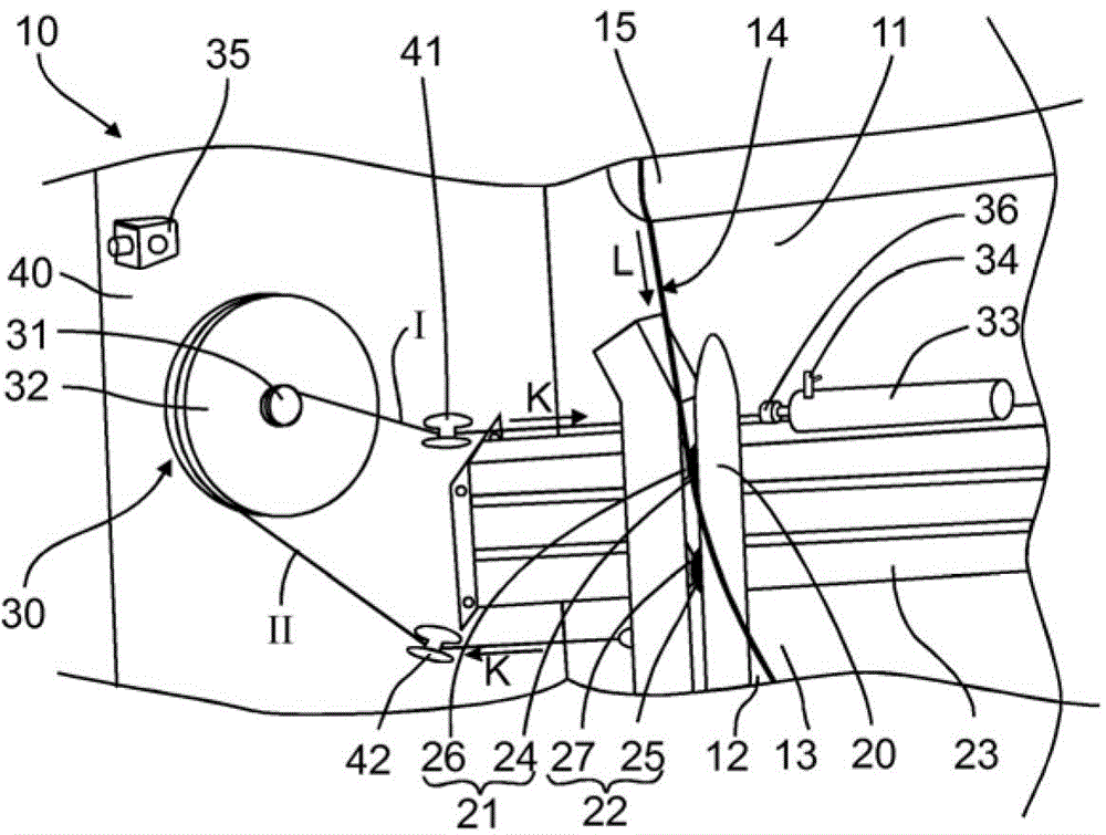 Device for separating tubular web