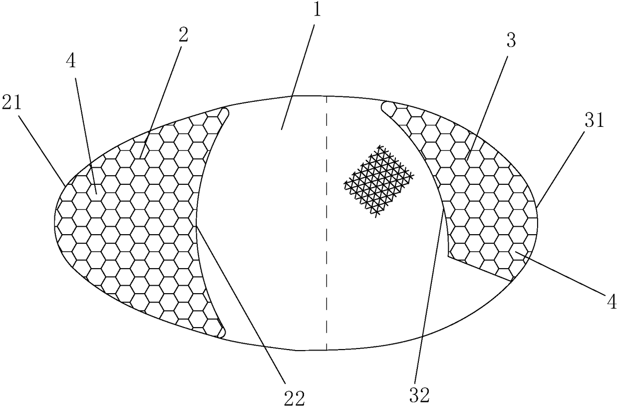 Scaffold mesh for tape repair of adult inguinal hernia