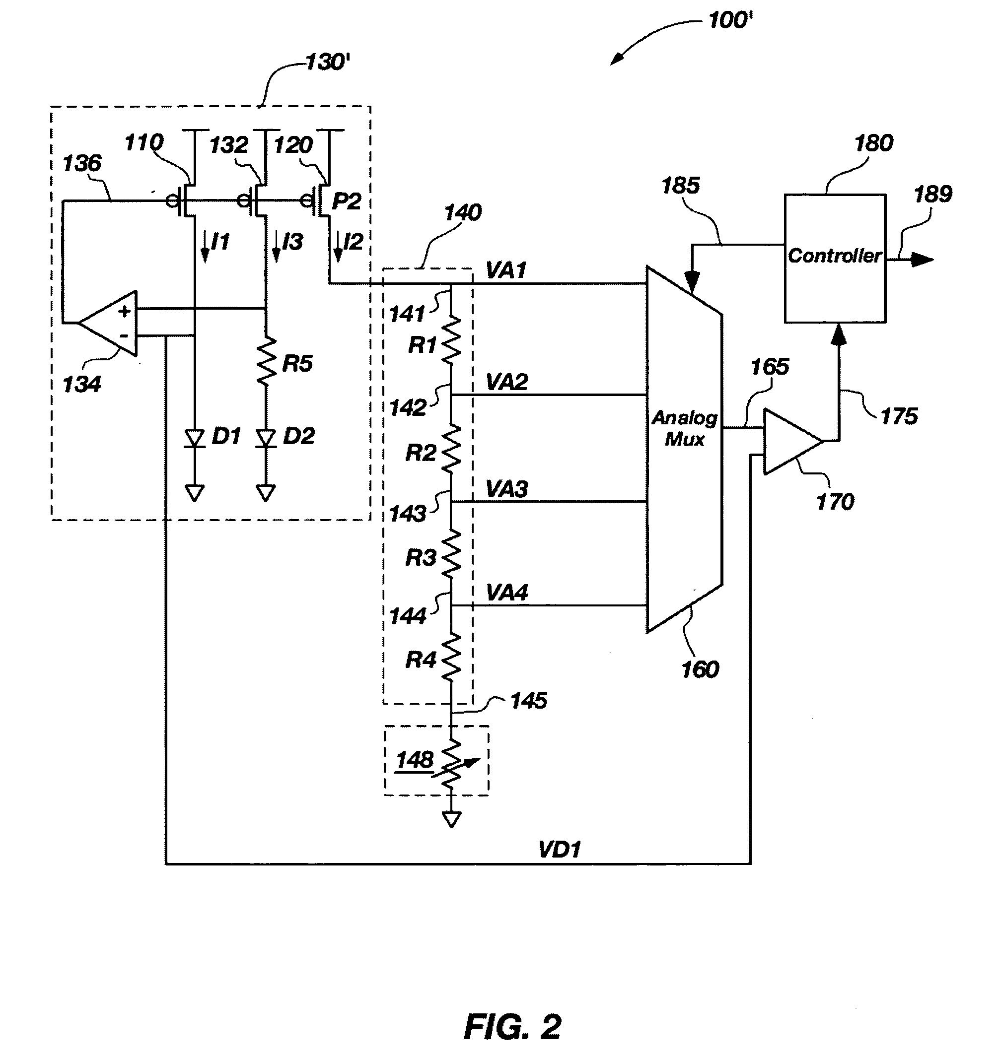 Method and apparatus for low voltage temperature sensing