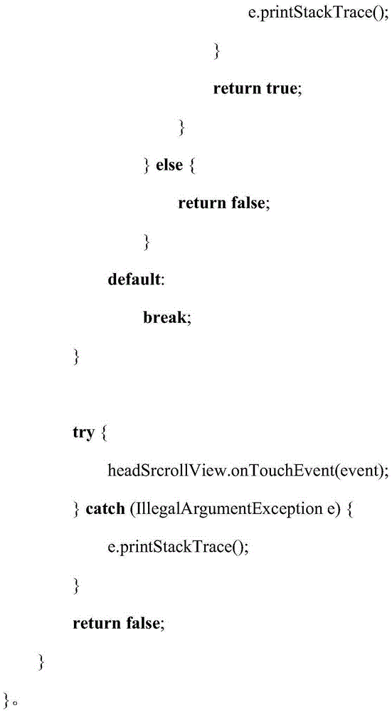 Method for realizing horizontal slide of ListView on mobile device