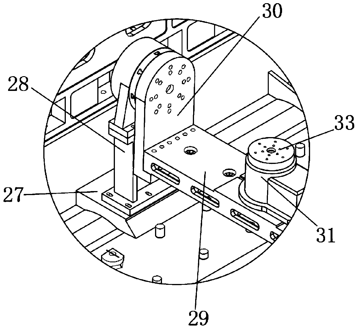 Nine-axis linkage comprehensive machining center