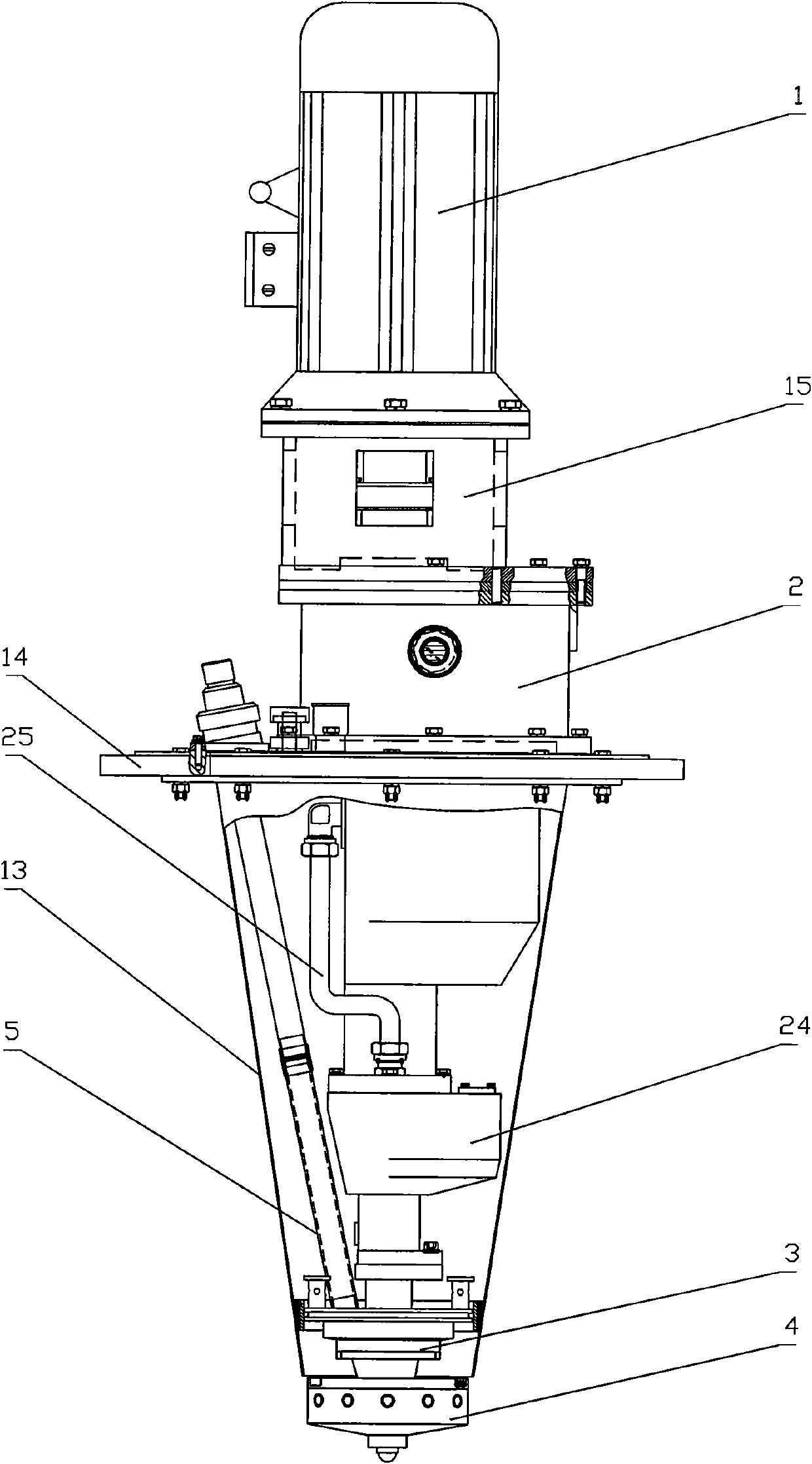 High-speed centrifugal atomization device for flue gas treatment