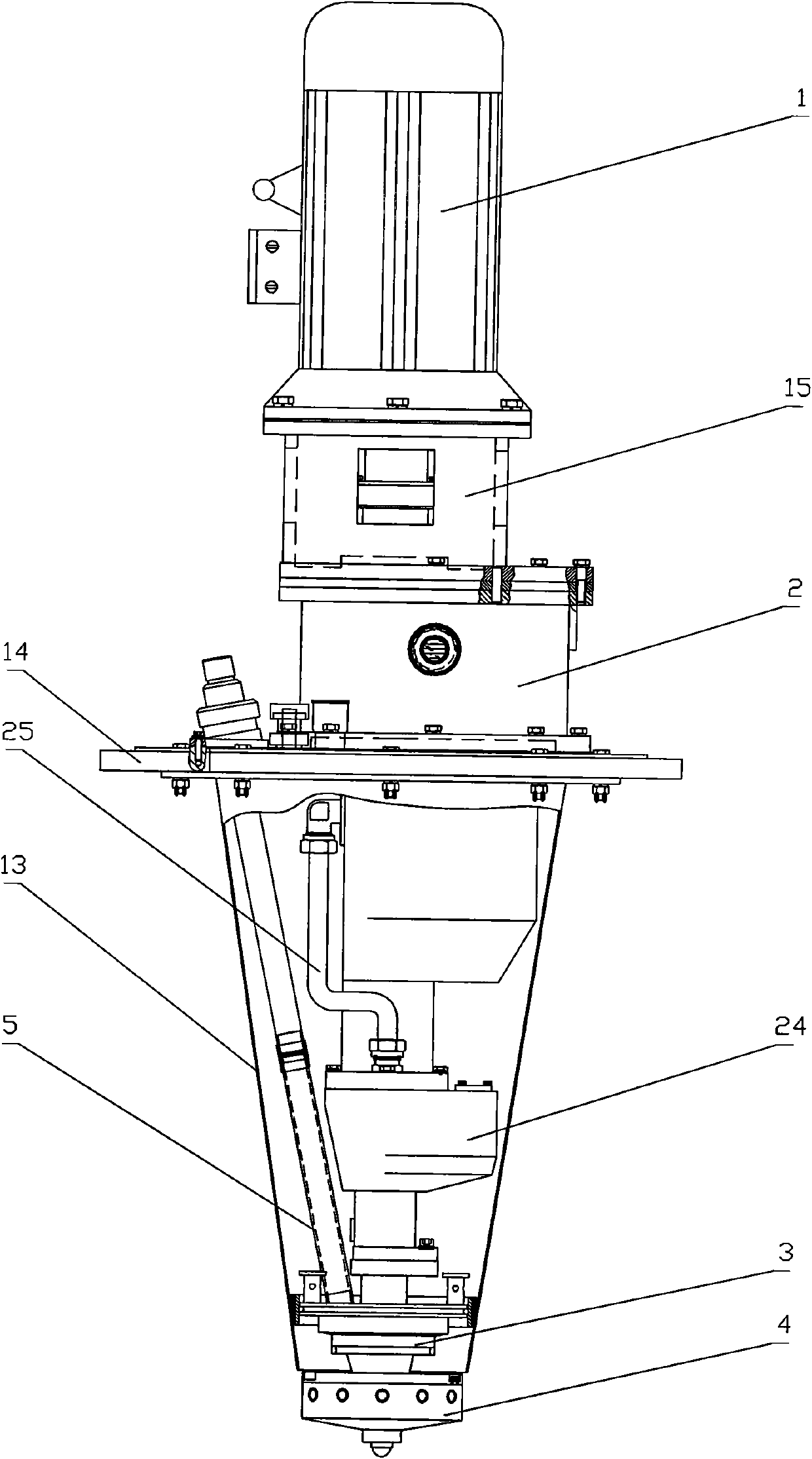 High-speed centrifugal atomization device for flue gas treatment