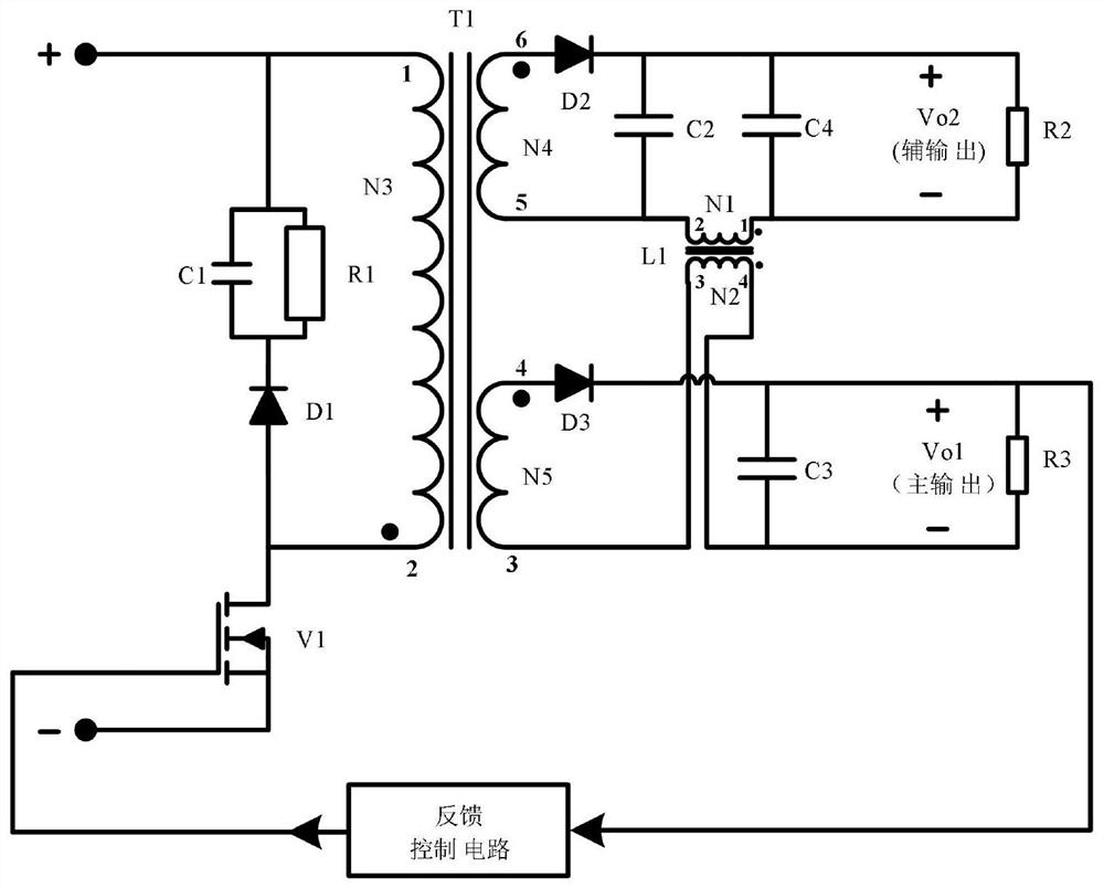 A cross-regulation rate control circuit and method for a multi-channel output power supply