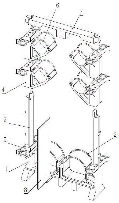 Combined trench cable support