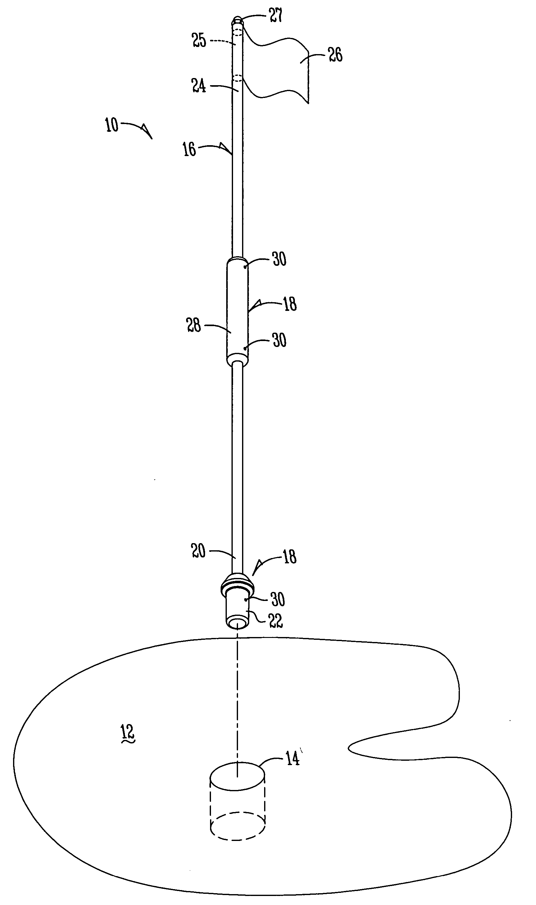 Golf flagstick assembly and method of joining