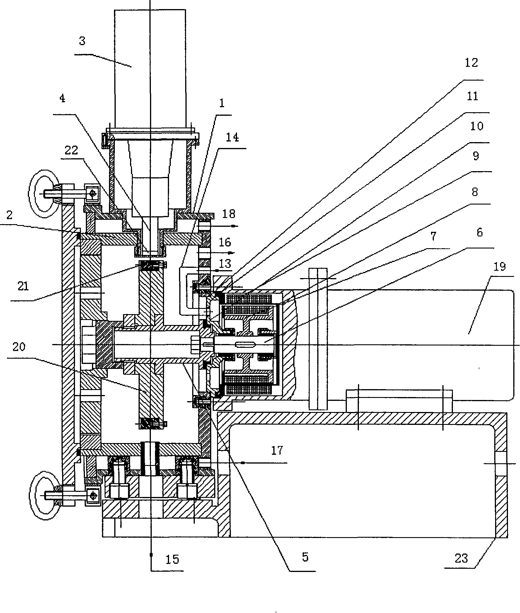 Liquid-solid two-phase current scouring and cavitation composite abrasion test machine