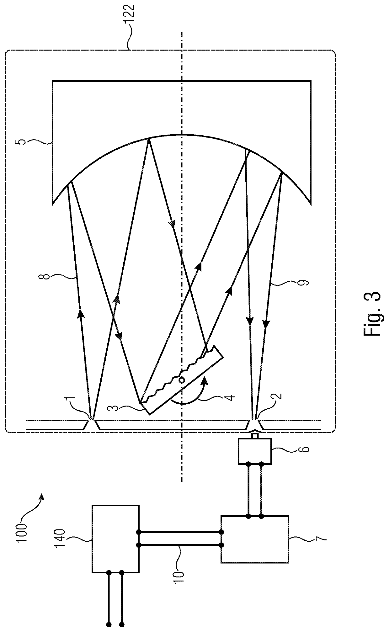 Spectral analysis system, mobile device having a spectral analysis system, method for determining a correction function for the imaging correction of a spectrum captured by a spectral analysis system, and computer program