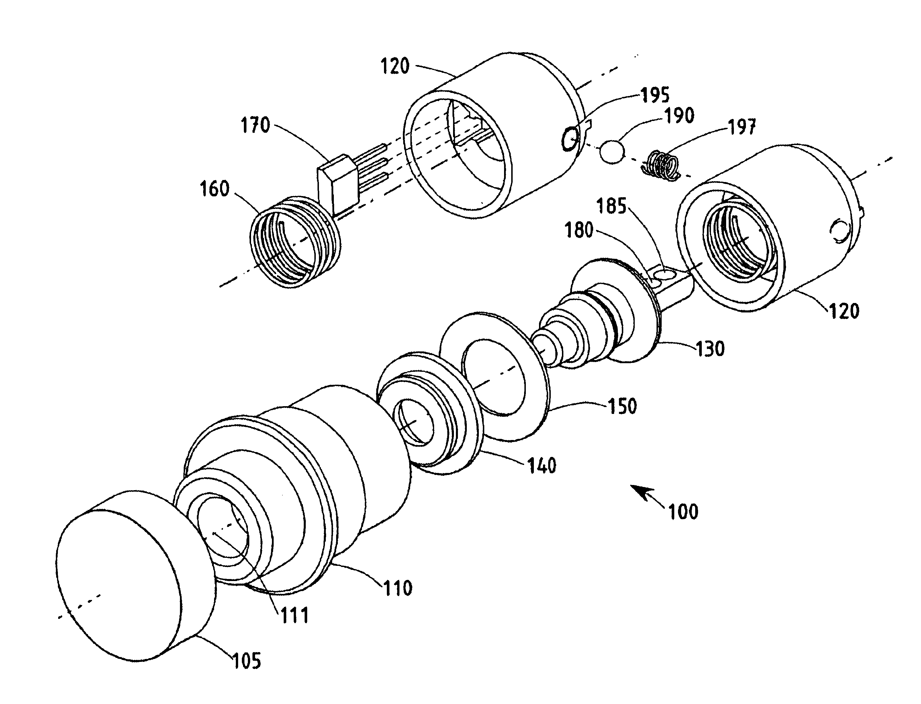 Dual magnet hall effect switch