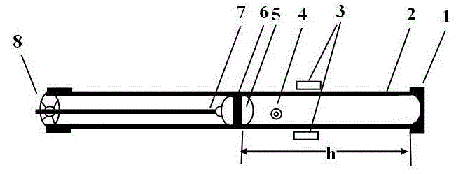 Method for measuring air specific heat ratio by piston vibration in single-ended sealed horizontal cylinder