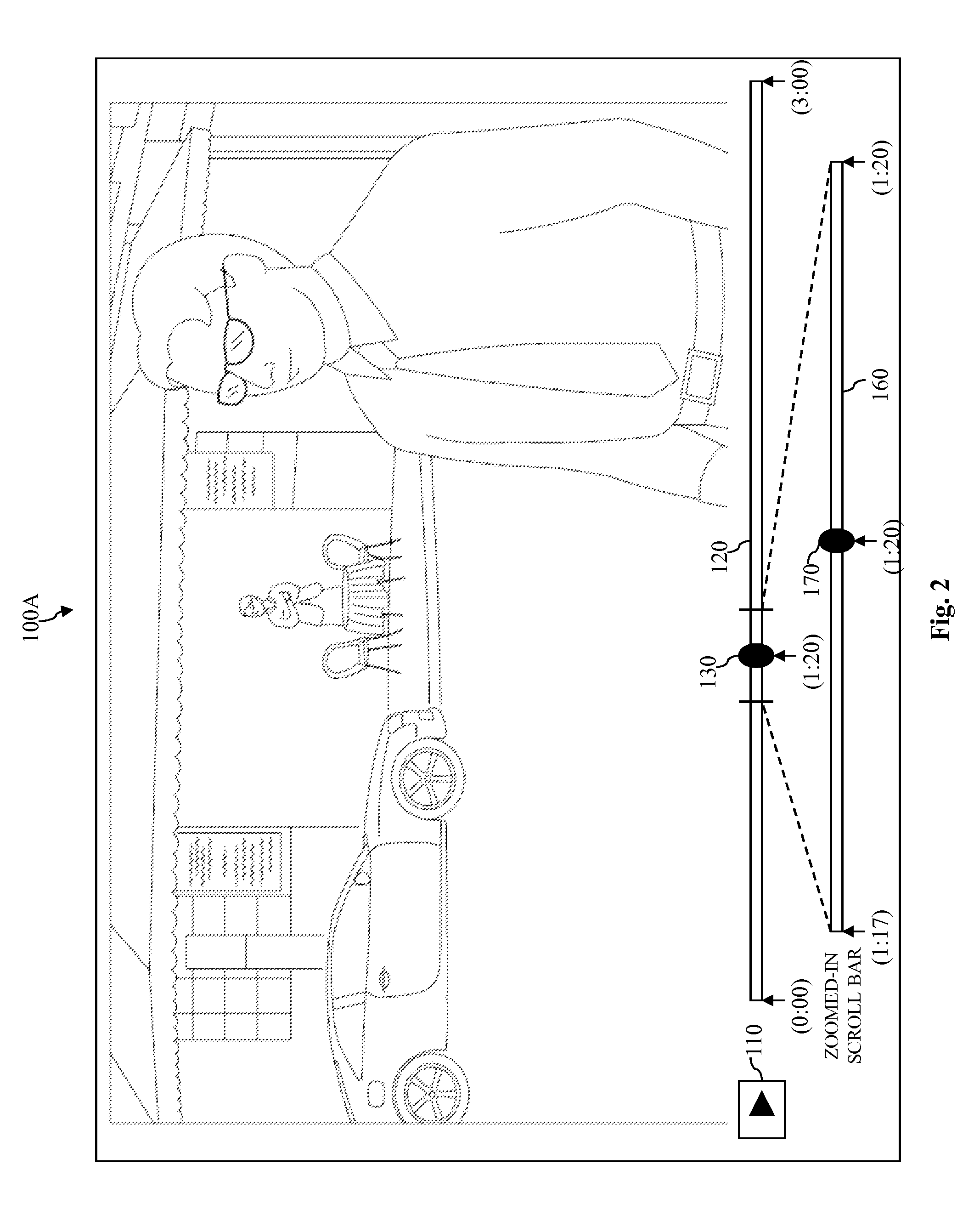 Method and apparatus for snapping to predefined locations on a scroll bar while navigating through a media program