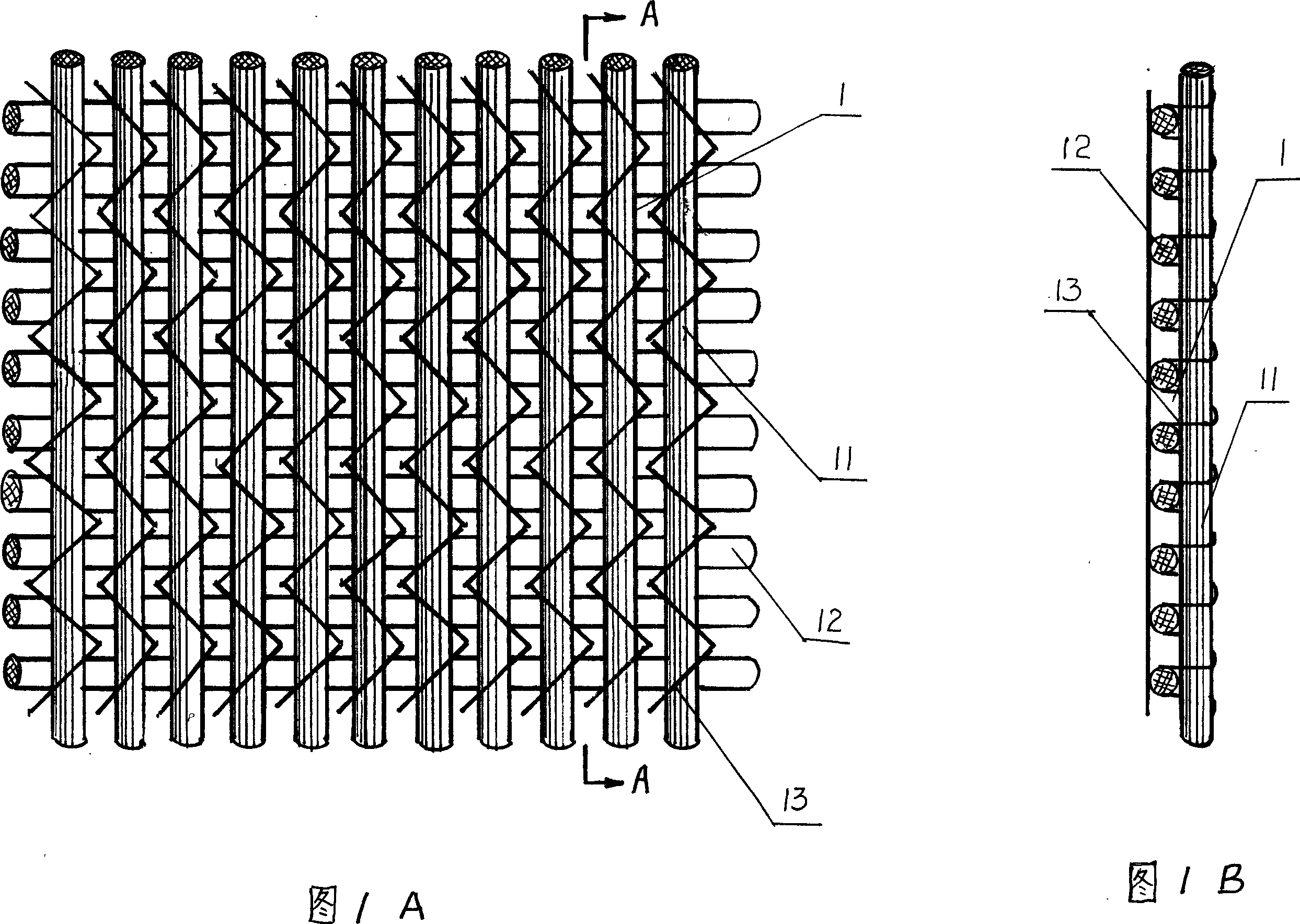 Fiberglass flow-guiding cloth and vacuum adsorption