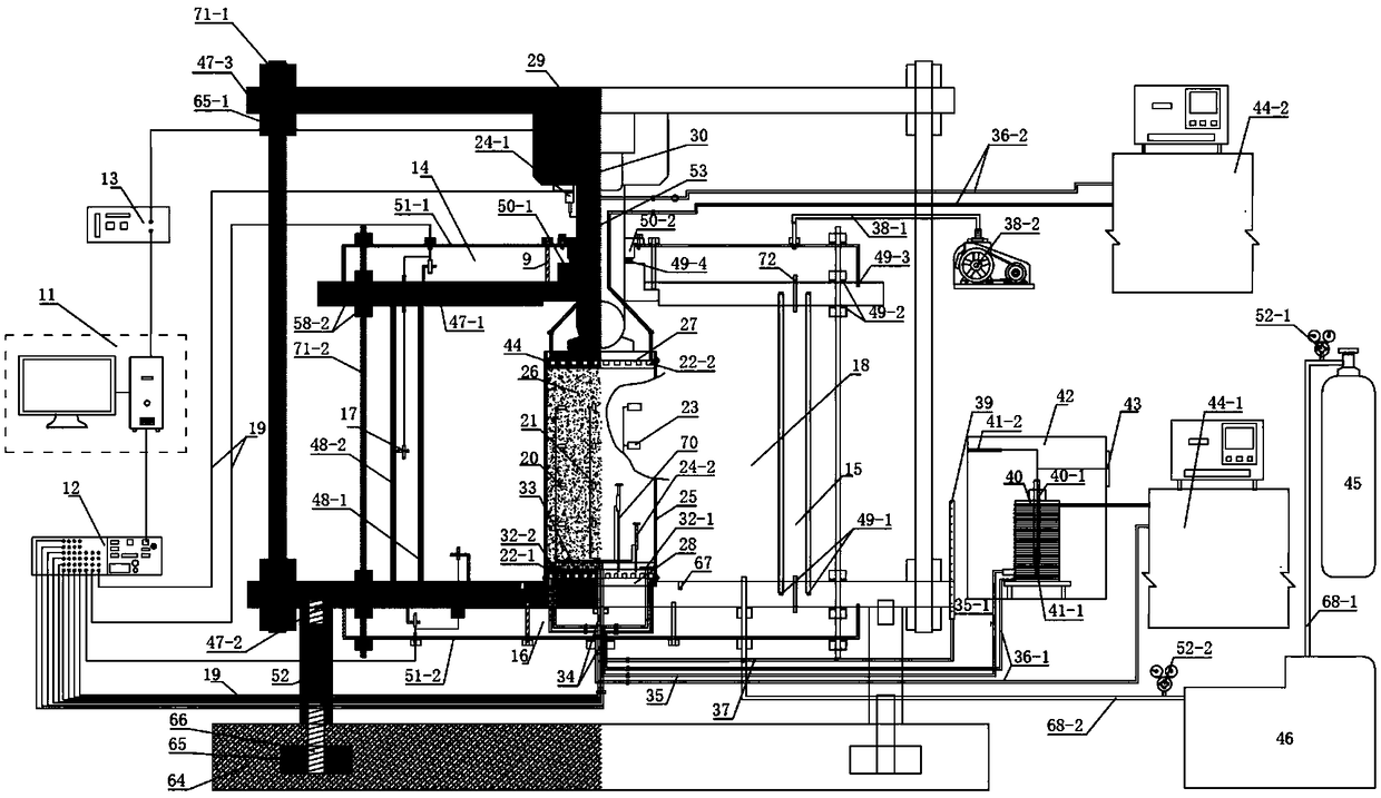 Hydro-thermo-mechanical coupled subgrade dynamic response testing device and method thereof