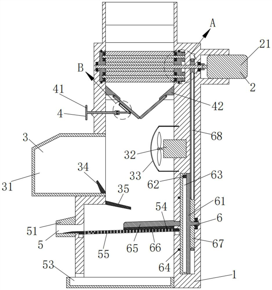 Rice particle sorting device capable of carrying out classification adjustment