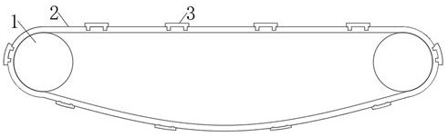 A mine conveyor with a detachable anti-skid belt