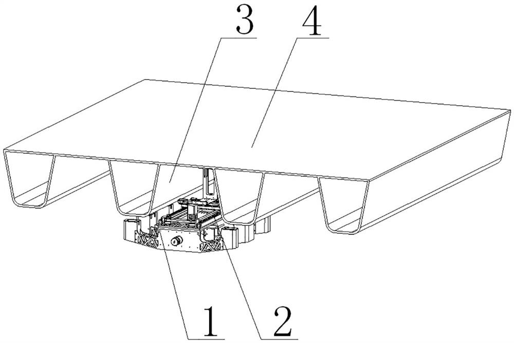 Orthotropic steel bridge deck fatigue crack detection equipment and use method thereof